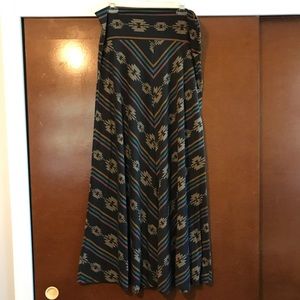 Tribal Print Maxi Skirt